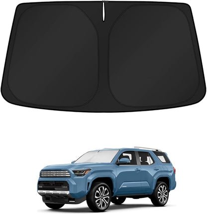 KUST Windshield Sun Shade for Toyota 4RUNNER 2025-2026 / Toyota Tacoma 2016-2022 2023 2024 2025 2026 Window Accessories Shade Sun Visor Cover Foldable Block UV Rays