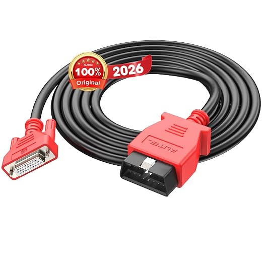 Autel Original OBD2 Main Test Cable - 16 Pin 3 Rows OBDII Diagnostic Test Connector, Only for MaxiSys MS908P, MS908S PRO II, MK908 Pro II, MS908CV II, Elite II, MS909, MS919, Ultra Lite, Ultra