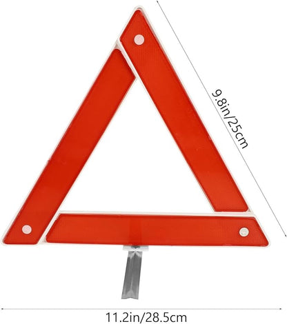 PRETYZOOM 2pcs Car Warning Triangle Signs Reflective Auto Safety Triangles with Folding Design for Roadside Emergency and Vehicle Breakdown Safety