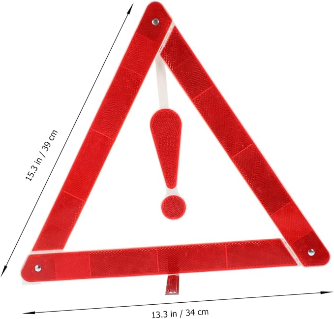 2pcs Car Warning Triangle Kit Folding Safety Reflectors for Roadside Emergency Durable and Portable Roadside Assistance Sign Essential Vehicle Safety Equipment