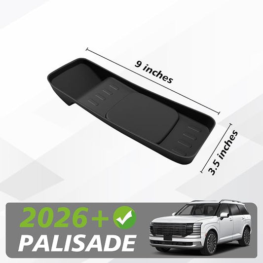 Muslogy Center Console Inserts Compatible with 2026 Hyundai Palisade Accessories Center Console Wireless Charger Protective Mat Liner Anti-Slip Silicone Phone Charge Area Charging Protection