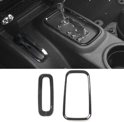 RT-TCZ for Jeep JK Interior Trim Kit Black, JKU Center Console Dashboard Panel Trim Cover for Jeep Wrangler JK JKU 2011-2017 Black ABS Carbon Fiber Interior Accessories 10pcs