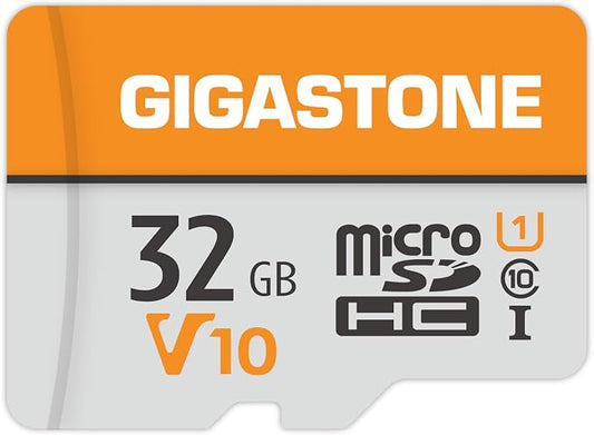 GIGASTONE 32GB Micro SD Card, V10 Video Recording, Surveillance, Security Camera, Dash Cam, 90MB/s MicroSDHC Memory Card UHS-I Class 10, with Adapter