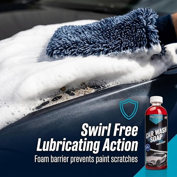Magic Finish Car Wash Soap (16 fl oz) – Ultra-Sudsing Car Washing Supplies for Foam Cannon or Hand Wash with Apple Scent – Rich Foaming, pH-Balanced Formula for Ceramic Coats & Waxed Finishes