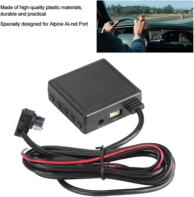 KIMISS Bluetooth Module, Car AUX Adapter USB 3.5mm Plug Music Receiver Cable Fit for JVC Alpine CD KSU58 PD100 U57 U29（19）