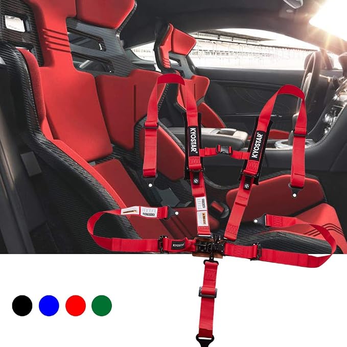 Kyostar 5 Point Black Series Latch and Link Safety Harness Set(8153 Red)