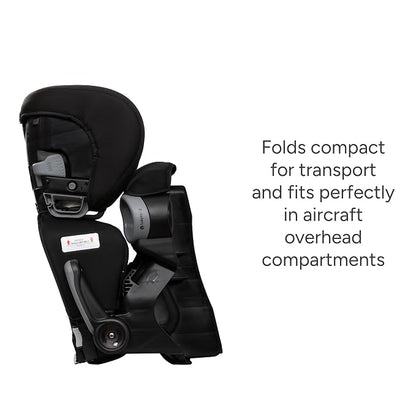 Baby Trend Protect 2-in-1 Folding Booster Seat, Midnight Black – Fold-Flat Travel-Ready Design, Lightweight Build, Belt-Positioning Comfort