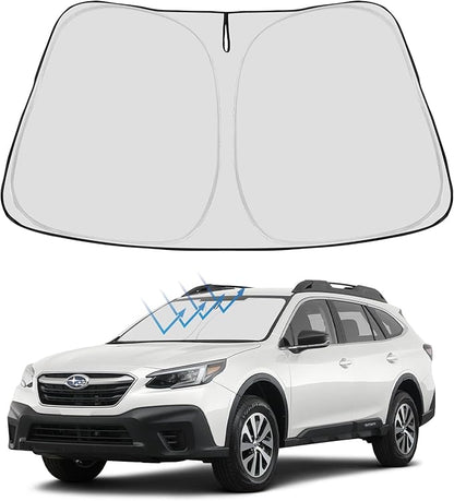Proadsy 2026 Upgrade Front Windshield Sun Shade Foldable Sunshade Protector Custom Fit 2020-2025 Outback SUV Base Premium Limited Touring Accessories