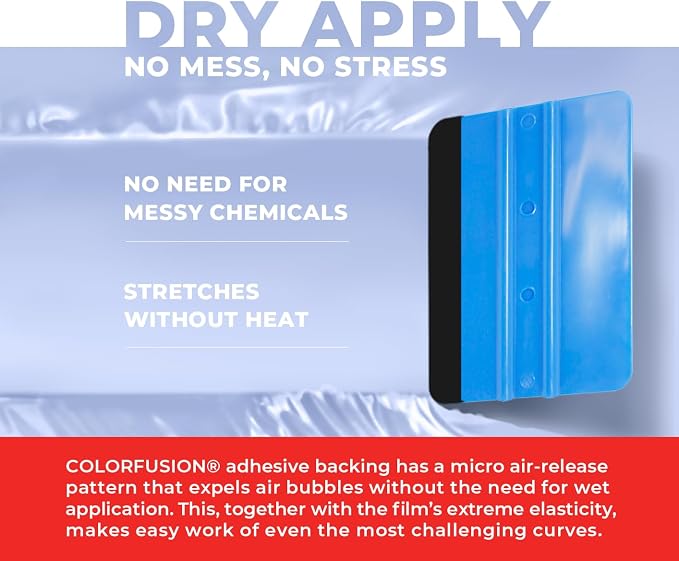 ColorFusion PPF by VViViD, Gloss Ice Blue Dry Apply PPF Vinyl Car Wrap Roll 20ft x 5ft