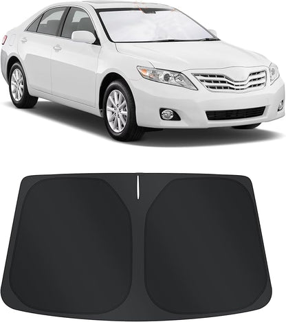 TINGLU Sun Shade for Toyota Camry 2007-2011 Accessories Windshield Sun Shade Window Shade UV Rays Protection Sun Visor Cover with Steering Wheel Sunshade Storage Bag