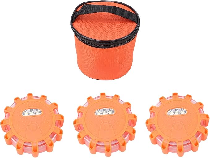 HighPower LED Roadside Emergency Kit Flares, 9 Mode Flashing Safety Lights for Car Truck Boats, Compact and Bright