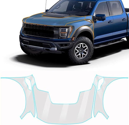 for Ford F-150 2022-2026 TPU PPF Paint Protective Film Custom Fit Clear Coating Paint Protection Film, Scratch Resistant & Self Healing Armor Shield Guard Finishing Accessories for Car Hood