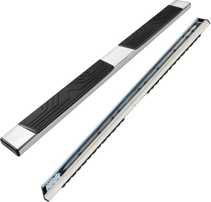 PZ 6.5" Rustproof Running Boards Side Steps Compatible with Chevy Silverado/GMC Sierra 1500 Double Cab 2019-2025, 2020-2025 2500HD 3500HD，500LBS Anti-slip Stainless Steel No Drill Truck Running Boards