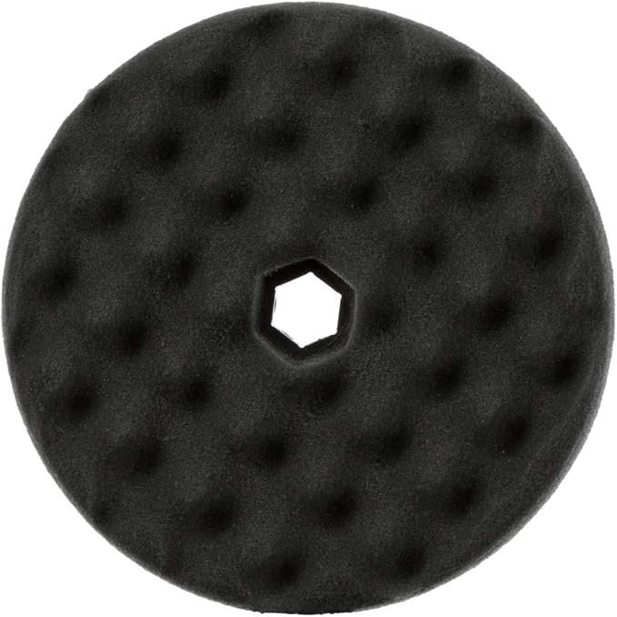 3M Perfect-it Foam Hook & Loop Polishing Pad, 3285, 6 in, Black, Buffing Pad, Eliminates Swirl Marks, For Automotive Polishing