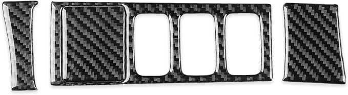 NVCNX Real Premium Carbon Fiber for Toyota 2nd Gen Tacoma Accessories 2005-2015 2006 2007 2008 2009 2010 2011 2012 2013 2014 Car Dash Driver Side Button Panel Cover Interior Trim Sticker Decal 4PCs