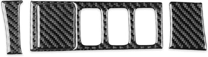 NVCNX Real Premium Carbon Fiber for Toyota 2nd Gen Tacoma Accessories 2005-2015 2006 2007 2008 2009 2010 2011 2012 2013 2014 Car Dash Driver Side Button Panel Cover Interior Trim Sticker Decal 4PCs