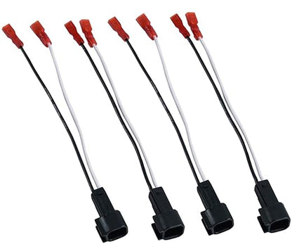 HSTECH 72-5600 2 Pairs (4 Pack) Wire Cable Wiring Harness for Ford Lincoln Mercury Mazda Speakers Adapter Connector Adaptor Plug