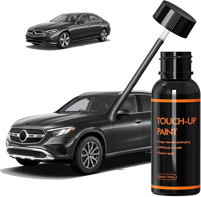 831 Graphite Gray Touch Up Paint for Mercedes Benz, DIY Car Paint Scratch Repair Kit, Automotive Paints, Quick & Easy Fix Scratch Repair for C/E/S/CLE/GLC/EQE/EQS/Metris/Maybach/Sprinter