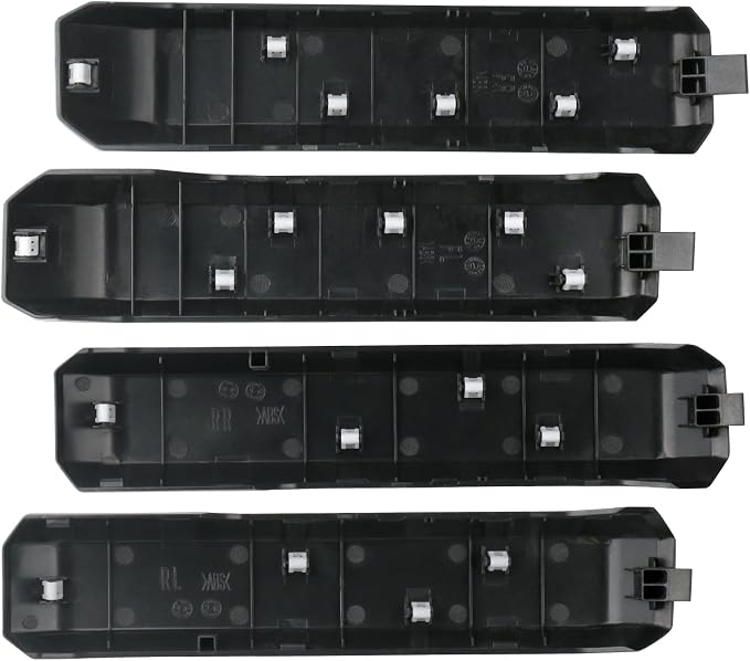 TQPONLY 1 Set Interior Inner Door Handle Cover Trim | Fits 2015-2020 Ford F150 SuperCrew Truck Accessories Replacement | Front and Rear Door Armrest Pull Handle (Dark Gray)