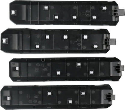 TQPONLY 1 Set Interior Inner Door Handle Cover Trim | Fits 2015-2020 Ford F150 SuperCrew Truck Accessories Replacement | Front and Rear Door Armrest Pull Handle (Dark Gray)