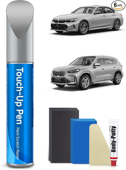 Glacier Silver Metallic(A83) for BMW Car Touch Up Paint Kit,Exact Match Car Scratch Repair Touch Up Paint Kit (Glacier Silver Metallic(A83))