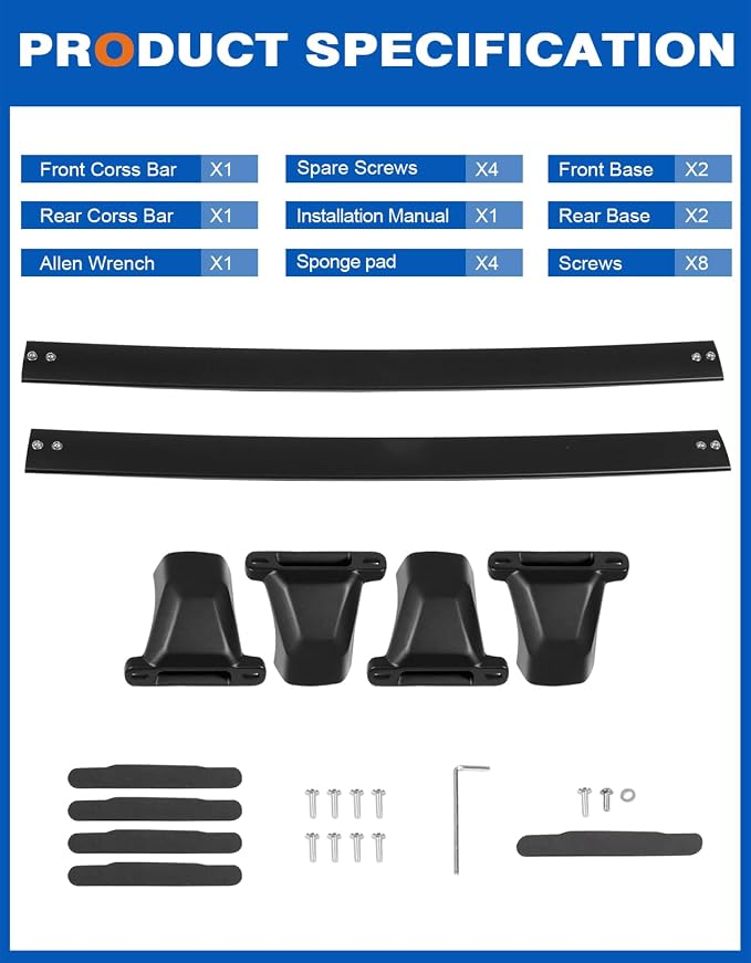 Wonderdriver 300lbs Roof Rack Cross Bars Fit for 2023 2024 2025 2026 Honda CR-V CRV & CRV Sport Hybrid, Heavy Duty All-Metal Aluminum Crossbar Luggage Racks Roof Rails Rooftop Carrier Canoe Kayak Bike