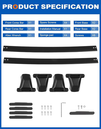 Wonderdriver 300lbs Roof Rack Cross Bars Fit for 2023 2024 2025 2026 Honda CR-V CRV & CRV Sport Hybrid, Heavy Duty All-Metal Aluminum Crossbar Luggage Racks Roof Rails Rooftop Carrier Canoe Kayak Bike