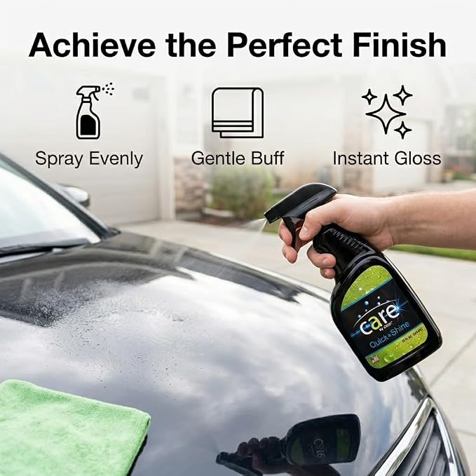 Care Car Wash Care Kit, Essential Car Cleaning Supplies, for Trucks, SUVs, and More, 5-Piece Set with Shampoo, Spray, Gel Wax, Microfiber Towels