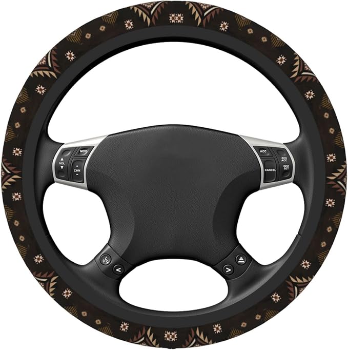 Southwest Pattern American West Steering Wheel Cover Anti-Slip,Sweat Absorption Universal 15 inch Steering Wheel Covers Cute car Accessories for Men Women