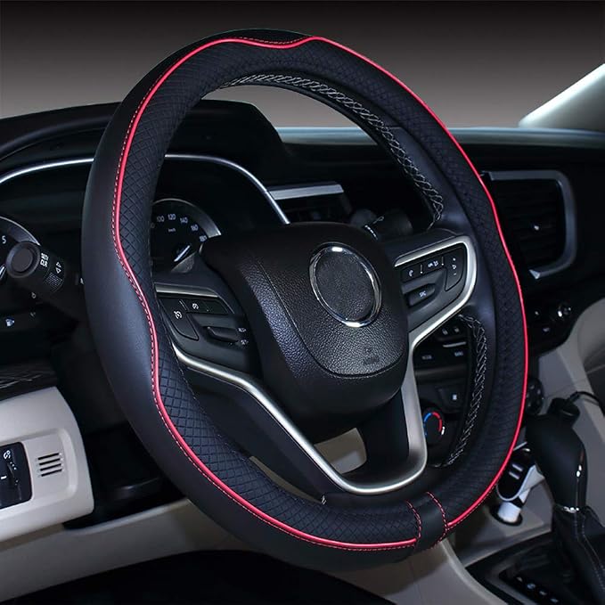 Mayco Bell 2019 New Microfiber Leather Car Extra Large Steering Wheel Cover for Big Trucks (18.3-18.7'', Red)