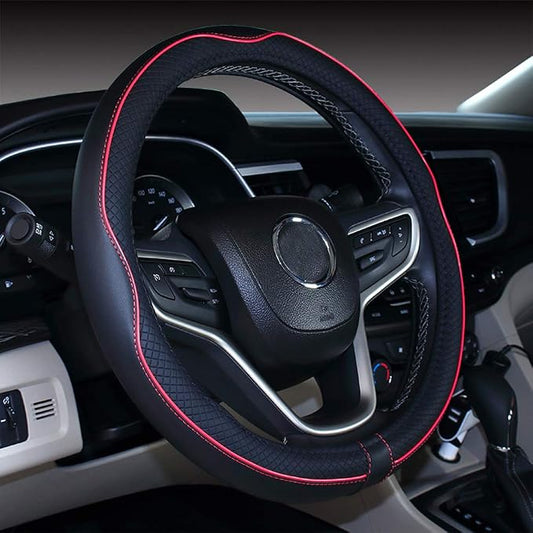 Mayco Bell 2019 New Microfiber Leather Car Extra Large Steering Wheel Cover for Big Trucks (18.3-18.7'', Red)