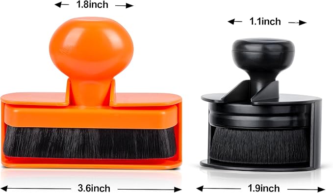BABYSHEEP Tire Shine Applicator Brush - Extra Large Automotive Tire Dressing Applicator Brush with Storage Stand for Tire Detailing & Car Wash Kit, Black, 3.6 Inch Length (Orange)