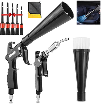 Detailing Car Cleaning Gun Interior Dryer Air Blow Gun, High Pressure Blower Gun, Car Detail Gun Fast Drying Blows Away Dust and Dirt Using Air