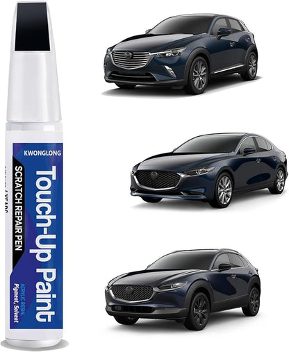 42M Deep Crystal Blue Touchup Paint Compatible with Mazda, 2-in-1 Scratch Repair Pen Exact Color Match, Car Scratch Repair Pen