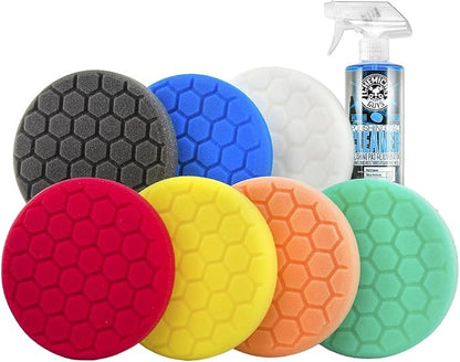 Chemical Guys BUF_HEXKITS_8 Hex-Logic Buffing Pad Kit, 6.5", 8 Items