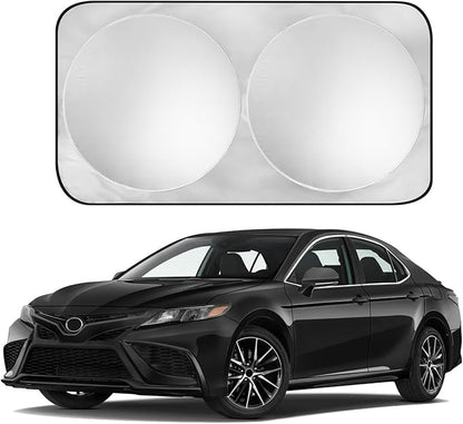 Car Windshield Sun Shade Sunshade Compatible with Toyota Camry 2026 2025 2024-2018 Corolla Cross 2022-2026 Crown 2023-2025 LE XSE XLE Hybrid SE Accessories, Car Front Window Sun Shield