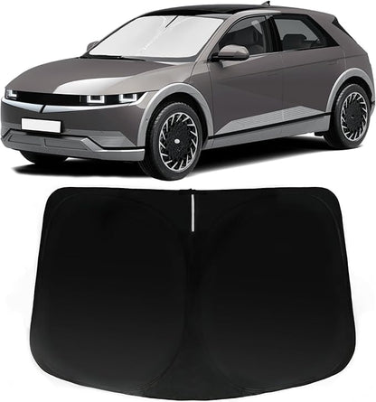Windshield Sun Shade for Hyundai Ioniq 5 2022 2023 2024 2025, Car Front Window Sunshade with 240T Sun Visor Protector Blocks UV Rays Heat Sun Shield Accessories