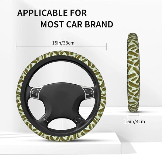 Pickles Steering Wheel Covers Non Slip Neoprene Steering Wheel Protector Cover Universal 15 Inch for Men Women Car Truck
