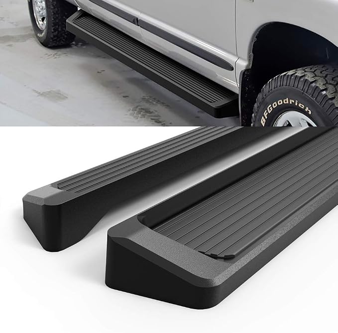 APS Black Running Boards Style Compatible with Ram 1500 2009-2018 Crew Cab & Ram 2500 3500 2010-2026 (Nerf Bars Side Steps Side Bars)