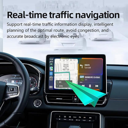 Wireless CarPaly & Android Adapter - Convert Factory Wired CarPlay to Wireless Car Play Dongle Plug, Work w/iPhone iOS 10+& Android 9+, 2 Cable Included USB A to USB C & A (CB08)