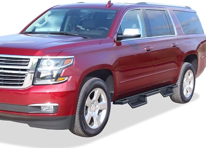 APS Stainless Steel Pocket Steps Running Boards Side Bars Compatible with Suburban Yukon XL 2005-2020 (Exclude Z71 Hybrid) & Avalanche 03-13 (Without Body Cladding)