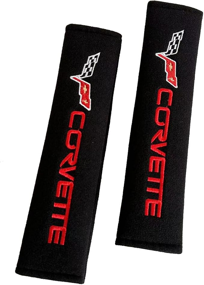 Pair Car Seat Shoulder Comfortable Driving Safety Belt Cushion Pad for Corvette