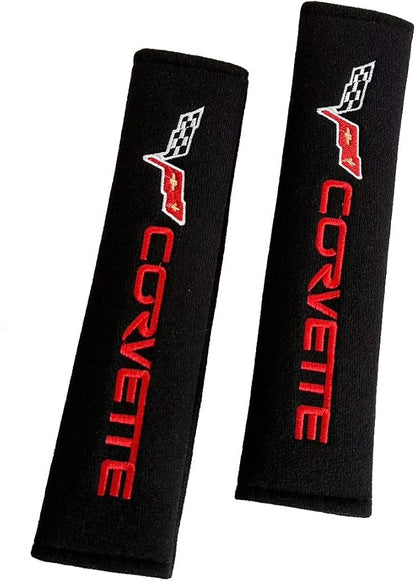 Pair Car Seat Shoulder Comfortable Driving Safety Belt Cushion Pad for Corvette