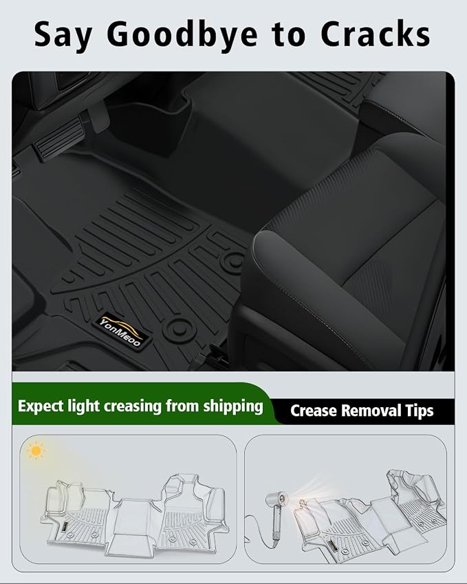 Floor Mats Custom for Ford Transit 2022-2025 2026 (All Models w/Vinyl Floors) All Weather TPE Rubber Protection 1st Row Anti-Slip Automotive Floor Liners for Ford Transit 150 250 Accessories- 1 PCS