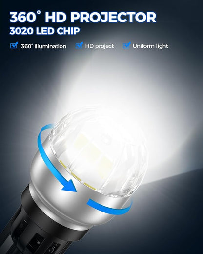 Marsauto 912 921 LED Bulbs for Backup Reverse Light, 300% Brighter T15 906 904 W16W T15 CANBUS Error Free Bulb with 3020SMD Chip, Non-polarity, 6000K Xenon White Fog Lights, Pack of 2