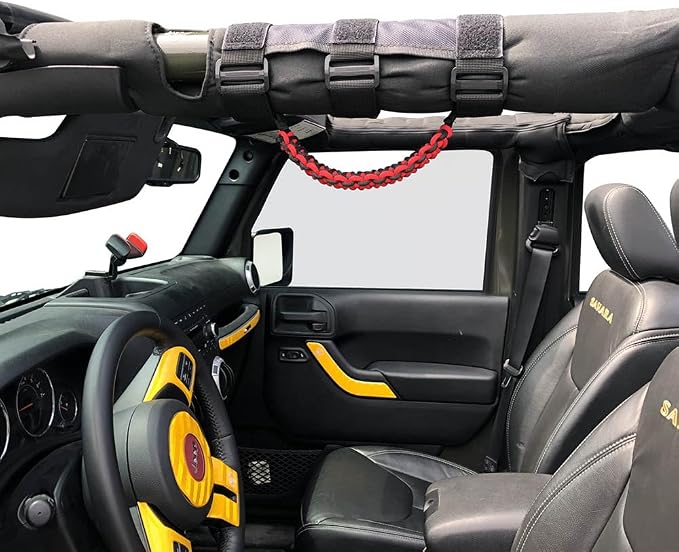 SXMA Hand Hold Fabric Handle for Je EP JK Wrangler 2007-2017, Oxford Grab Bars Grip 1pair Front Rear Universal, J308