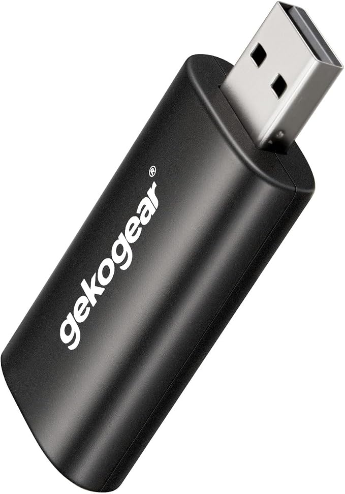 GekoGear Wireless CarPlay USB Adapter for Apple iPhone iOS 12+ Small Car Play Dongle for OEM Wired CarPlay Car Model 2016+ USB C to USB A Cable