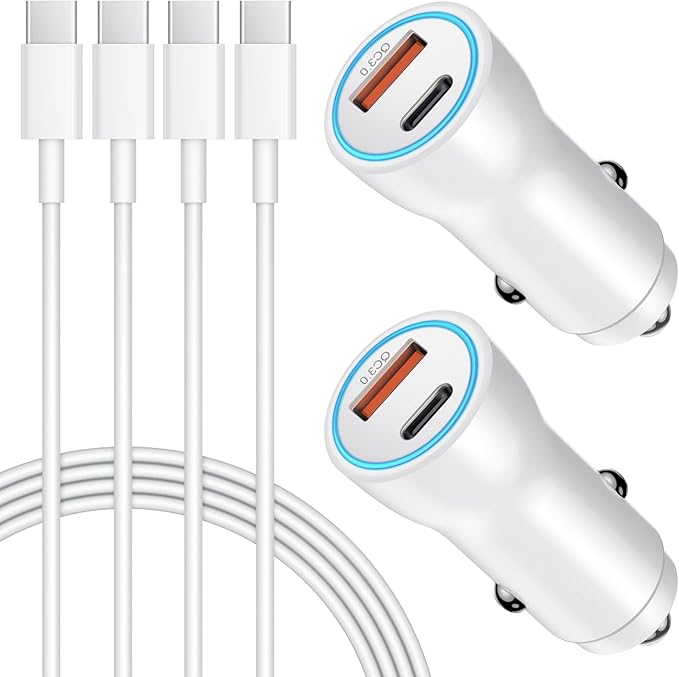 iPhone 17 16 15 Car Charger, [Apple MFi Certified] 2-Pack USB C Car Charger 43W Fast Charging with 3.3 FT Type C to C Cable, USB Car Adapter for iPhone 17/17 Pro/17 Pro Max/Air/16/15