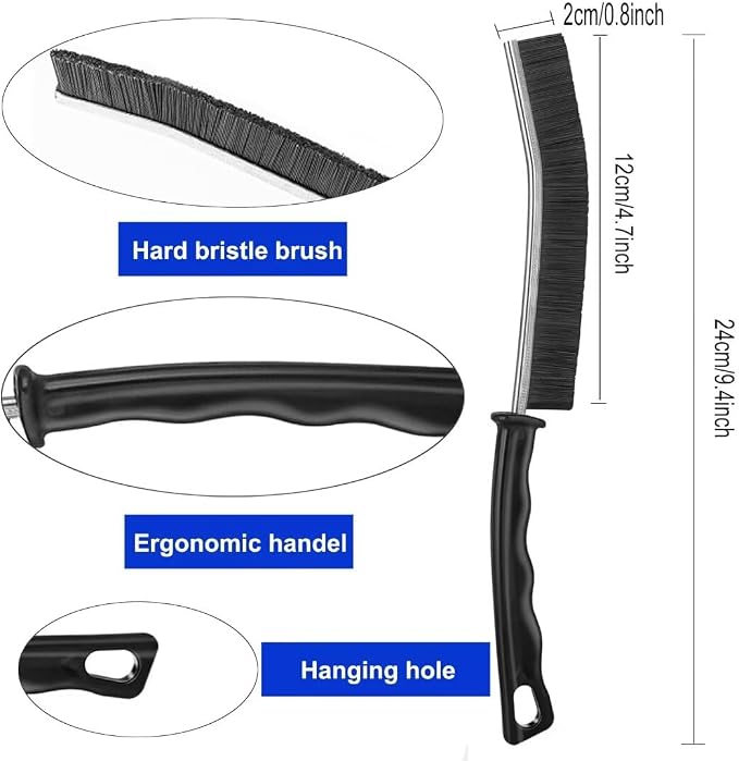 Deep Clean Brush Set Crevice Cleaning Brush Window Groove Cleaner Tools Kit for Small Spaces, Sliding Door, Shutter, Air Conditioner, Bathroom/Shower, Blinds, Vents