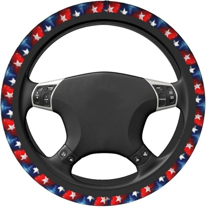4th of July Steering Wheel Covers Non Slip Neoprene Universal 15 Inch Steering Wheel Protector Car Cover for Men Women